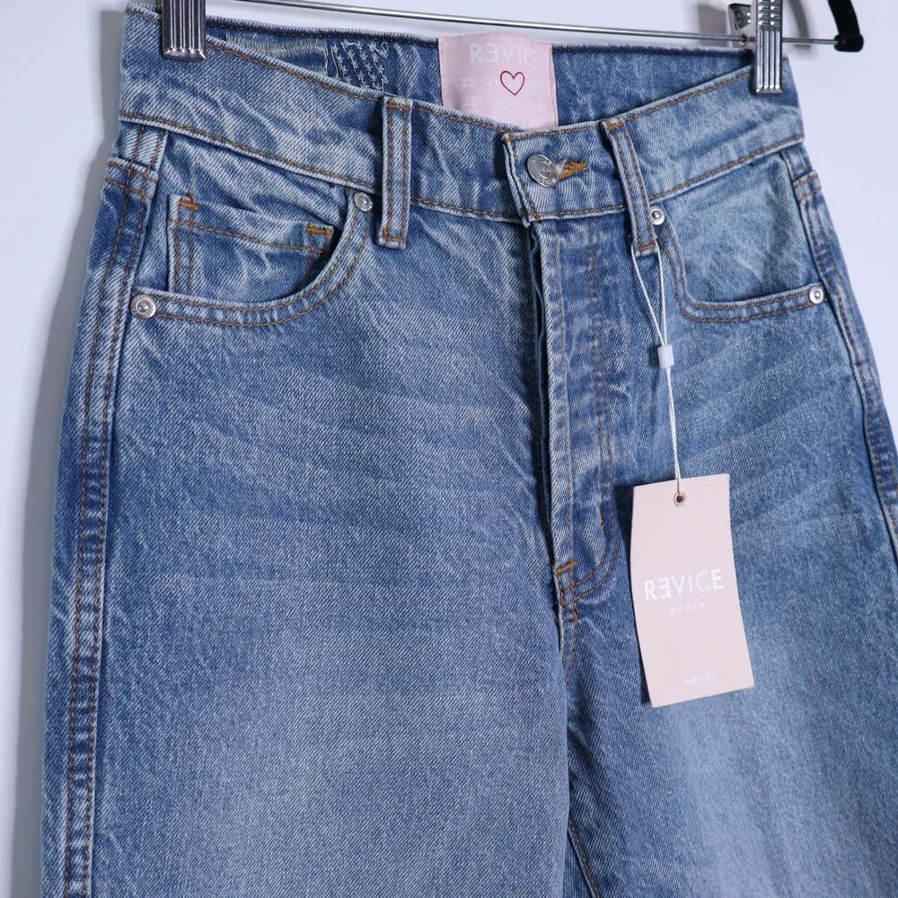 REVICE Frontrunner High Rise Jeans NWT Light Wash Blue Button Fly Women's 25 - Picture 4 of 10